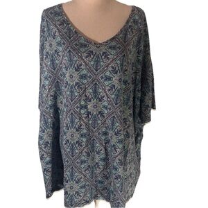 5x plus size women’s geometric Catherines T Shirt  Top casual cotton blend